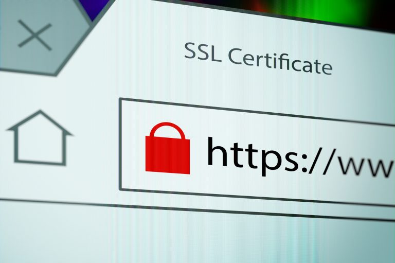 Screenshot eines Browsers mit SSL Verbindung