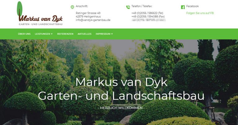 Webseite für einen Garten- und Landschaftsbauer